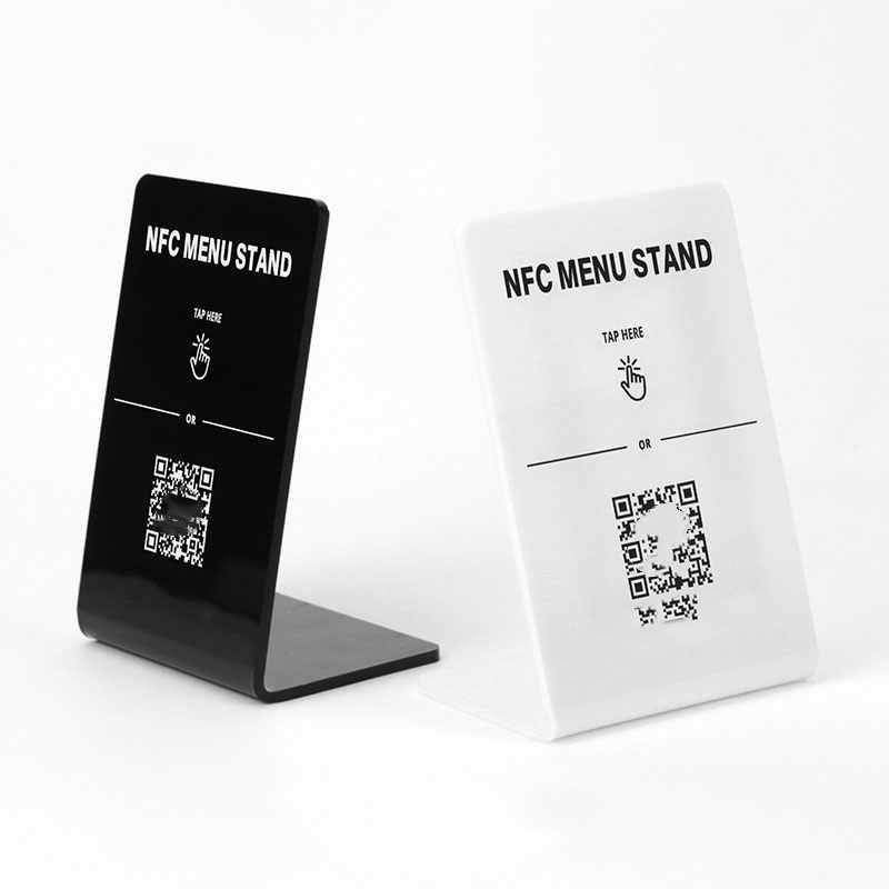 NFC Menu Stand - Tap or Scan QR for Digital Menu